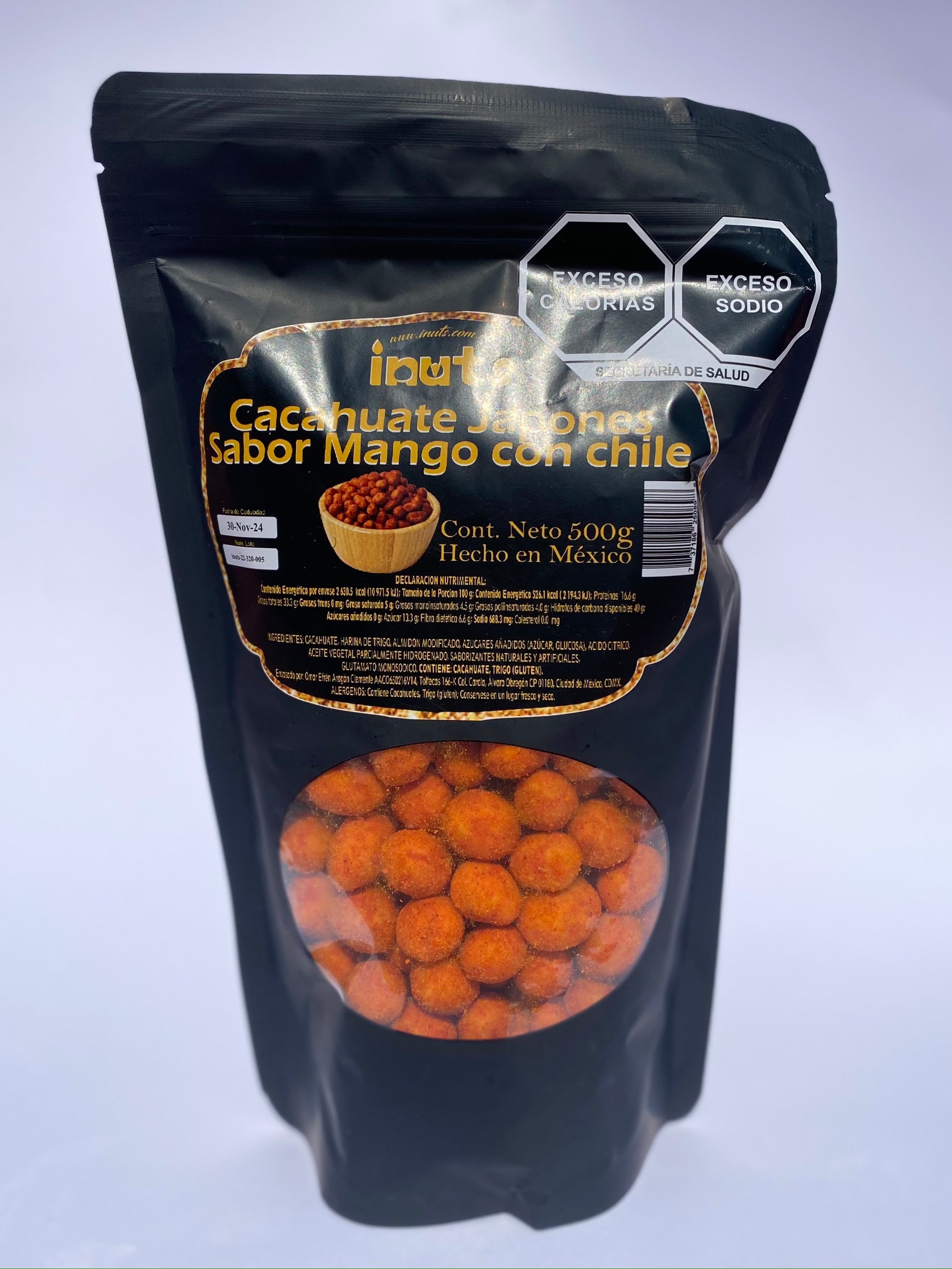 Cacahuates Japoneses Sabor Mango con Chile iNuts500 g