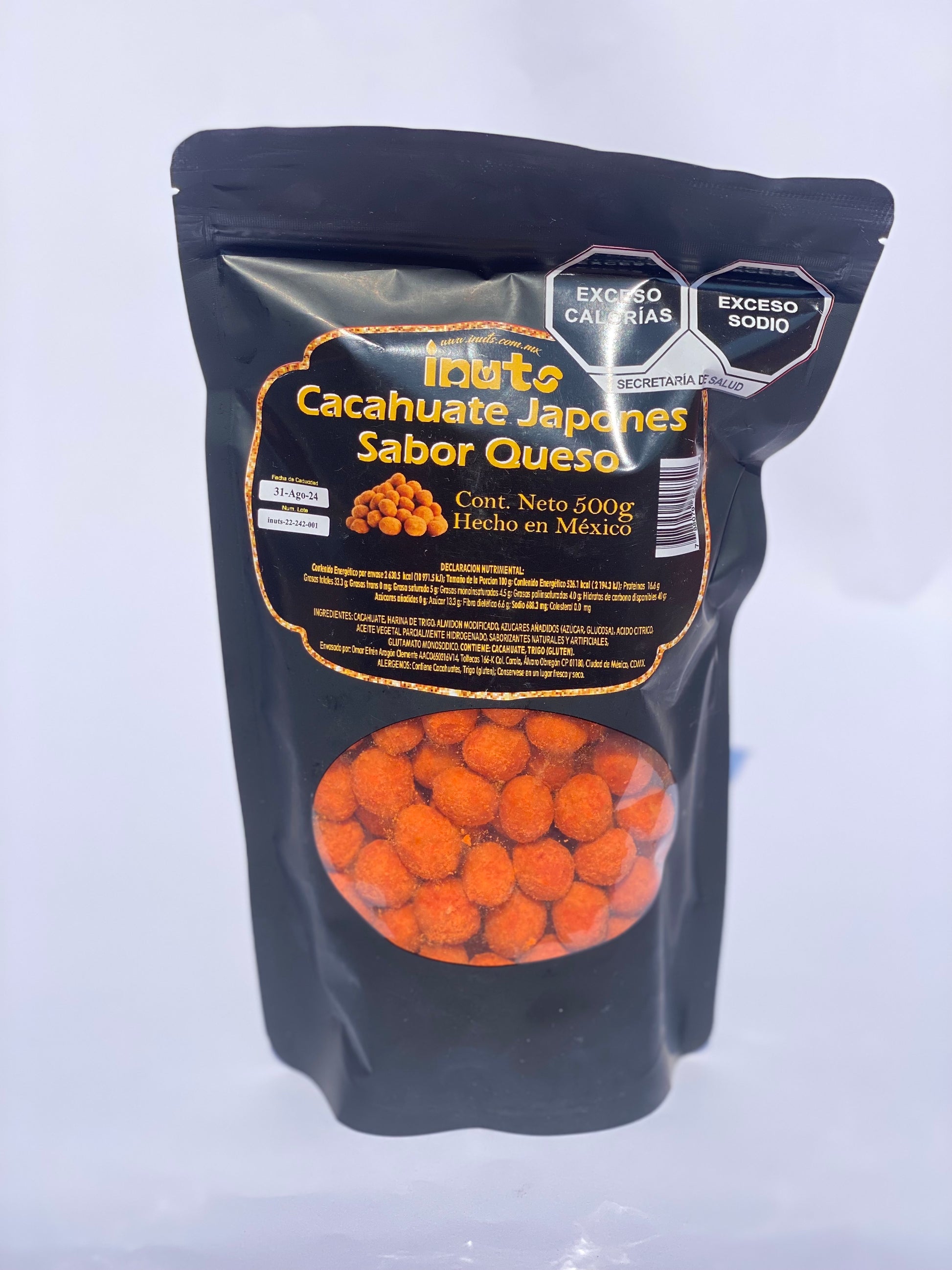 Cacahuates Japoneses Sabor Queso iNuts 500 g