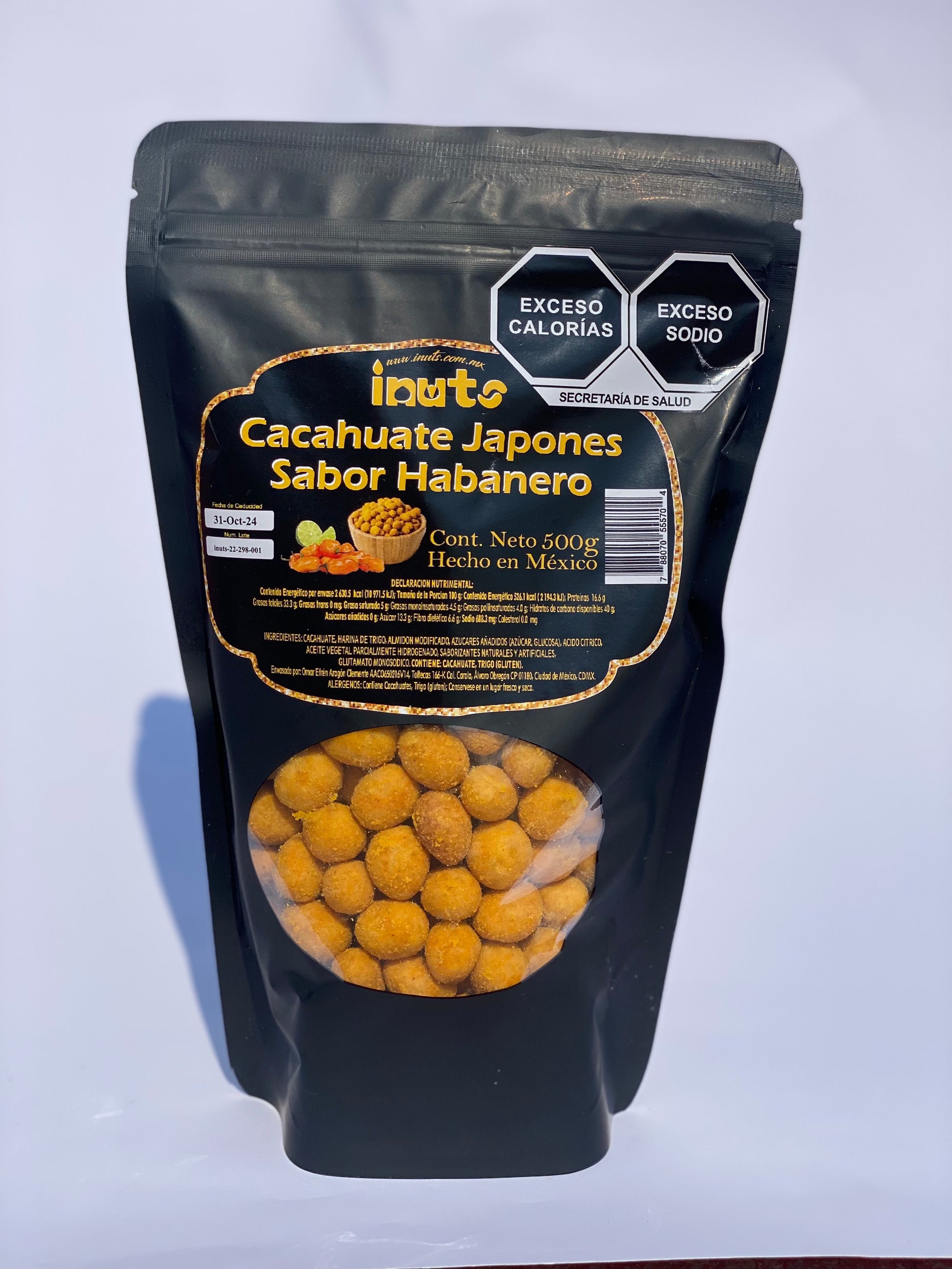 Cacahuates Japoneses Sabor Habanero iNuts 500 g