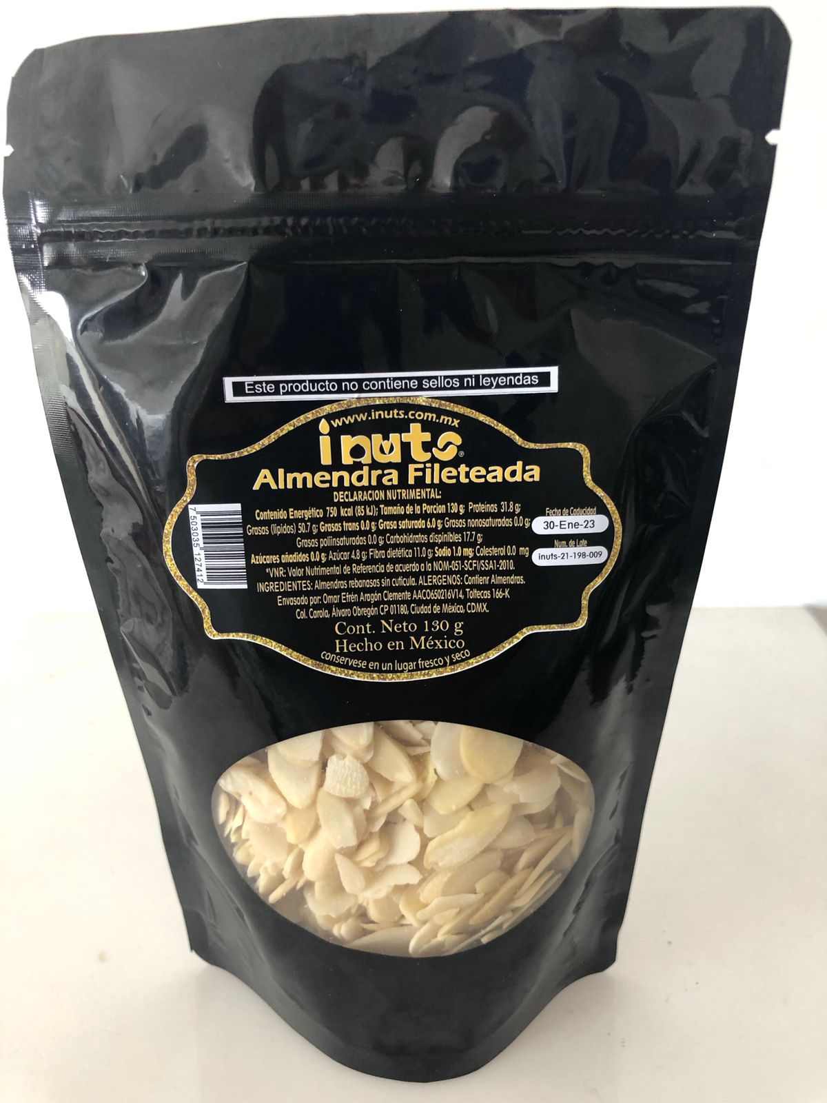 Almendra Fileteada iNuts 130 g